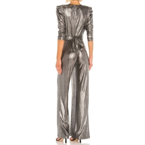 NEW NWT RETROFETE JUMPSUIT NWT METALLIC COLOR SIZE L - Picture 2 of 8